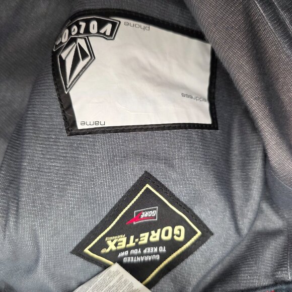 Volcom Baldface Guide Gore-Tex Snowboard Pants Medium Orange Ski Vents Outdoor - Picture 11 of 16